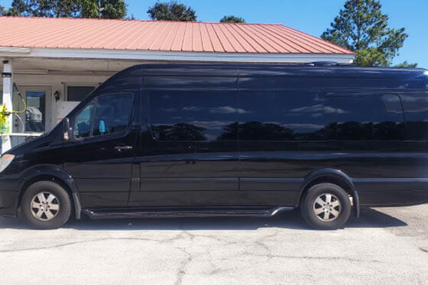 black mercedes sprinter